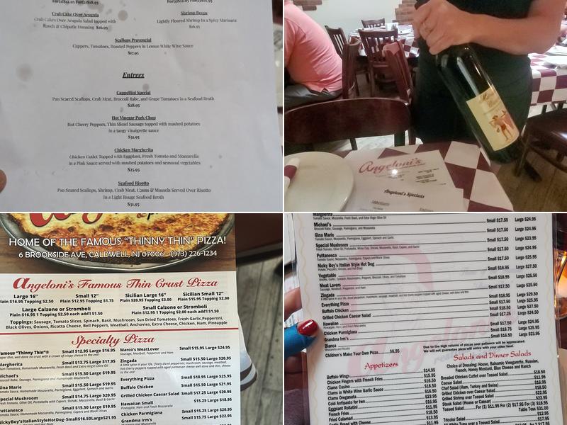 Angeloni's Restaurant and Pizzeria Menu