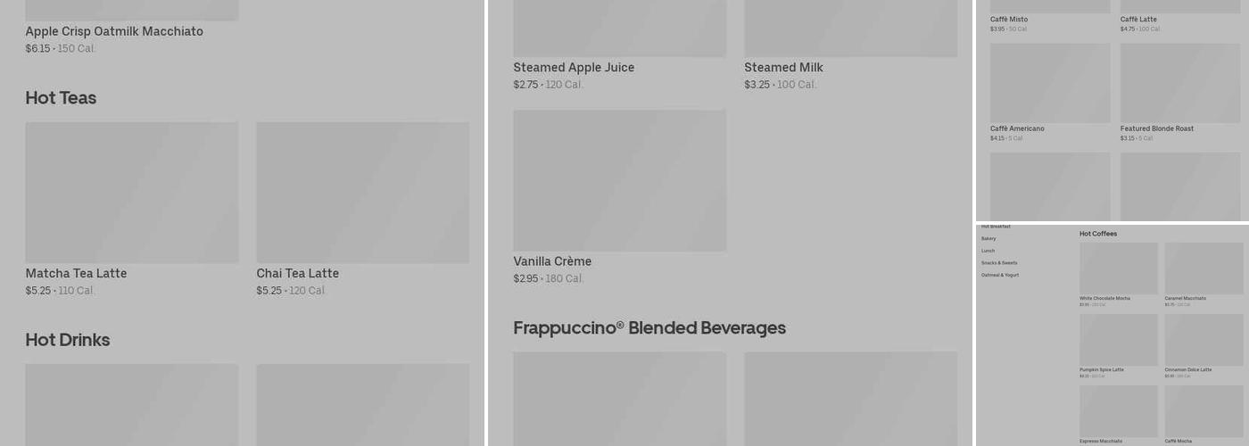 Starbucks Menu