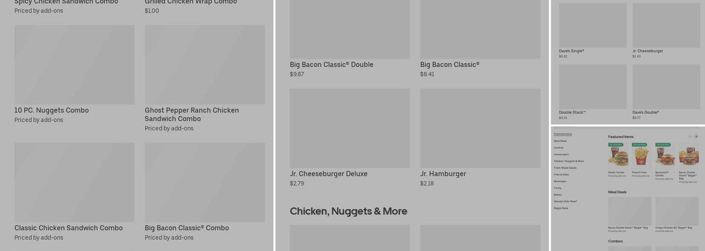Wendy's Menu