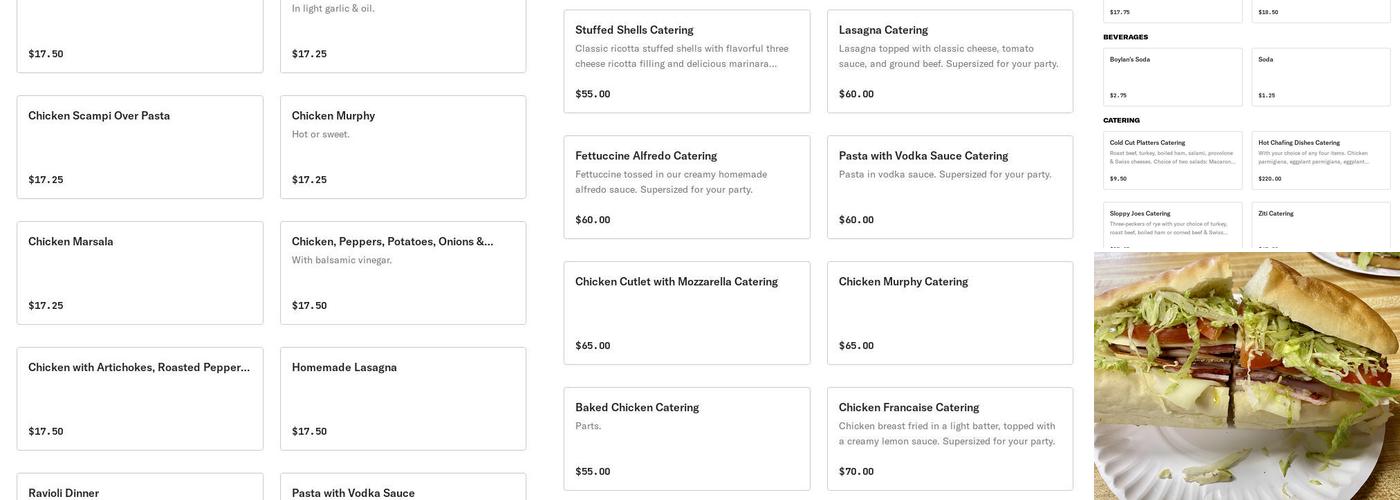 Pizza & Sandwich Barn Menu