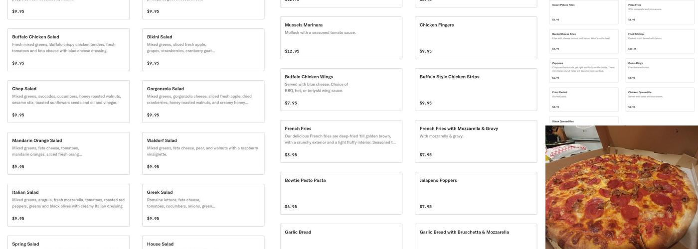 Pizza & Sandwich Express Menu