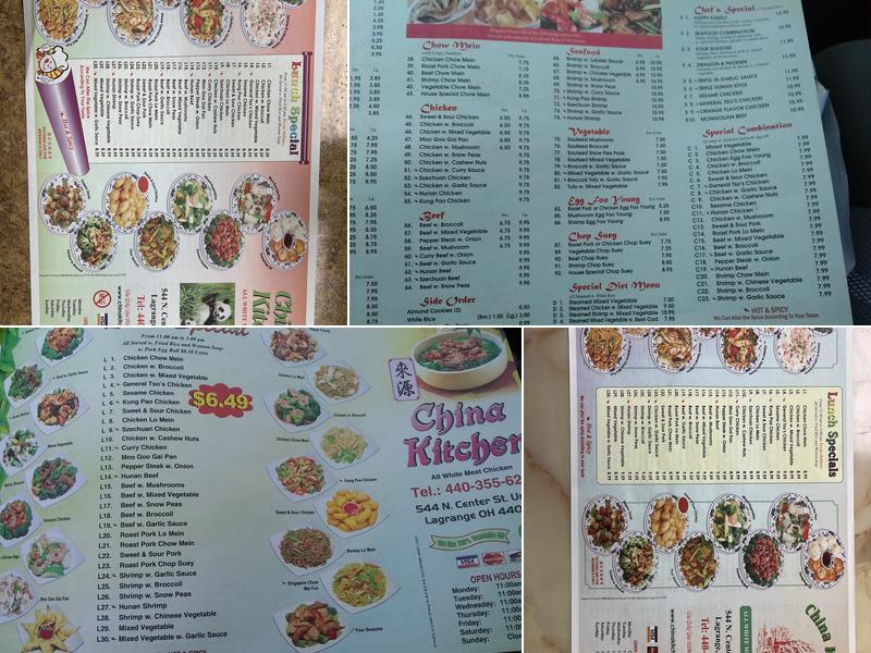 China Kitchen Menu