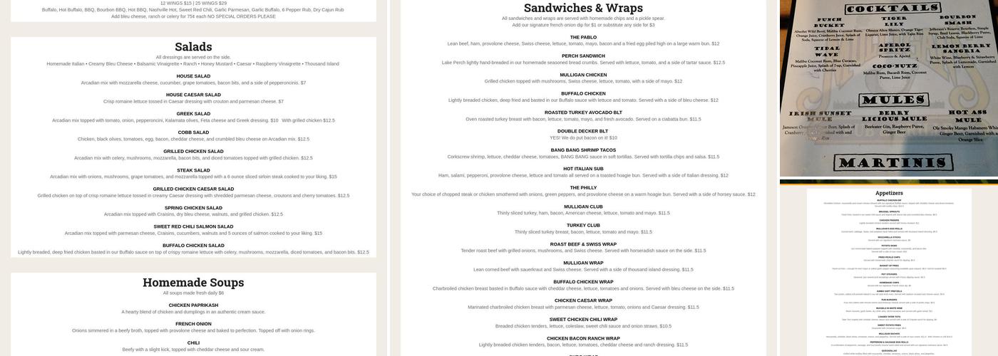 Mulligan's Pub & Grille Menu