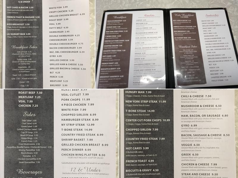 Three Star Restaurant Menu