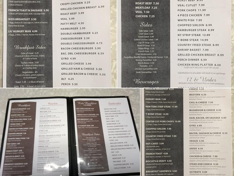 Three Star Restaurant Menu