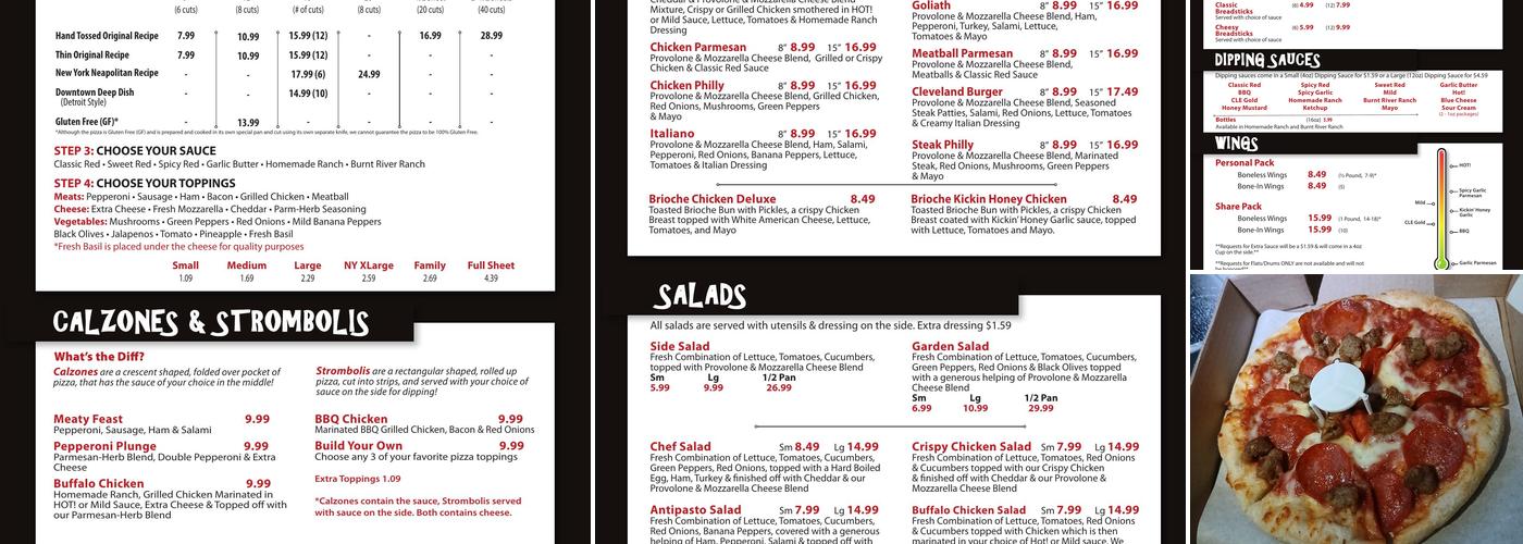 Cleveland Pizza Co Menu