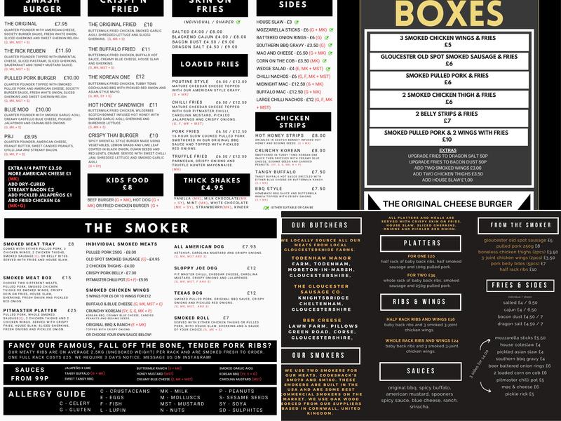 The BBQ Society - Five Valleys Menu