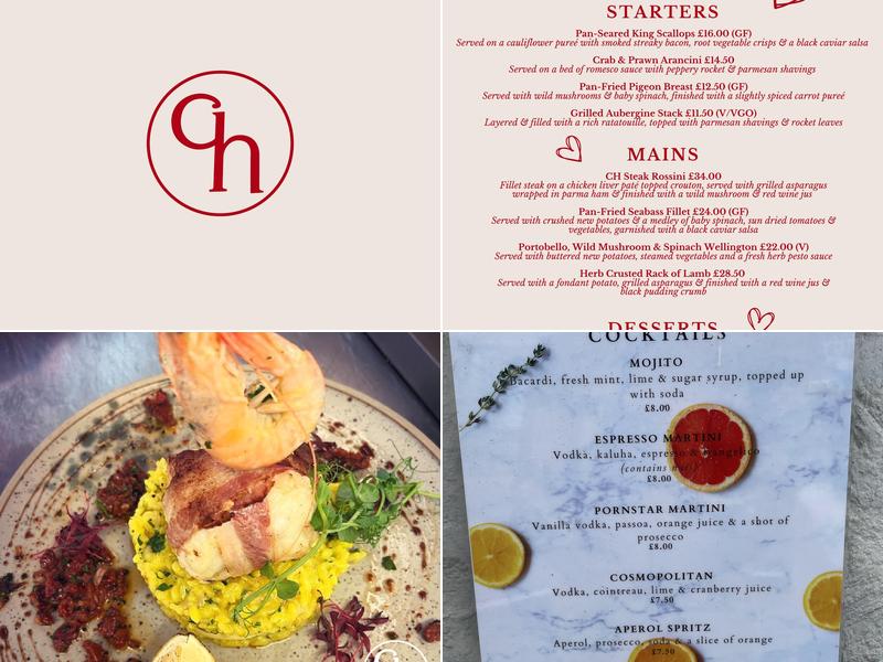 The Corner House Menu