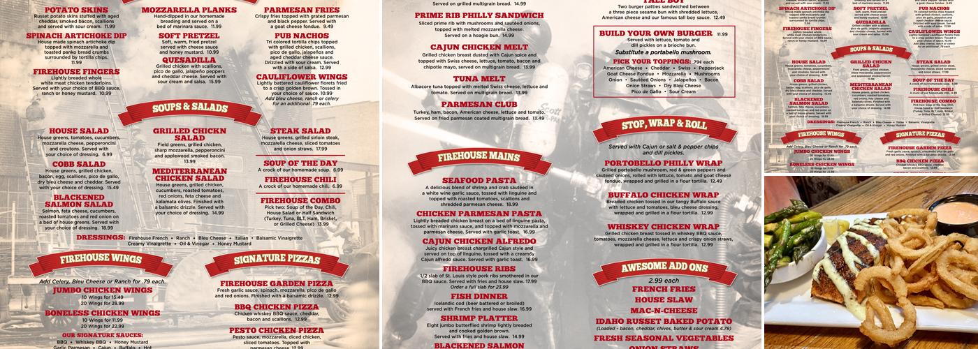 Firehouse Grille & Pub Menu