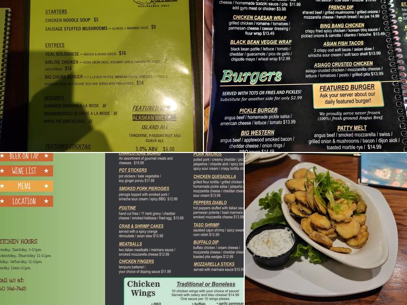 Beal's Pickles and Pints Menu