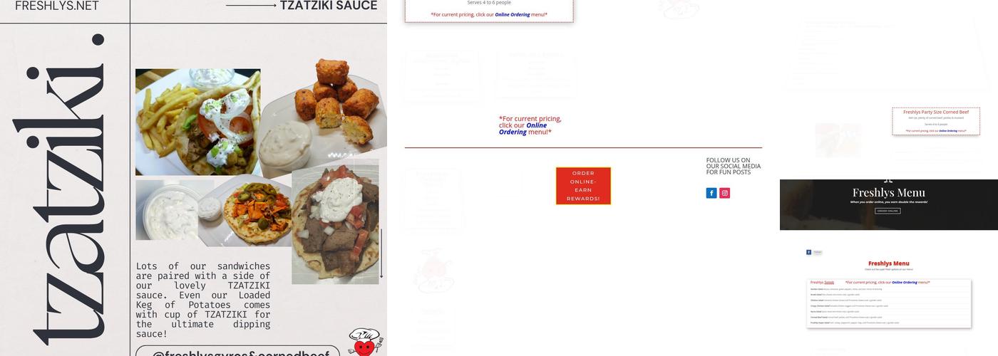 Freshly's Gyros & Cornedbeef Menu