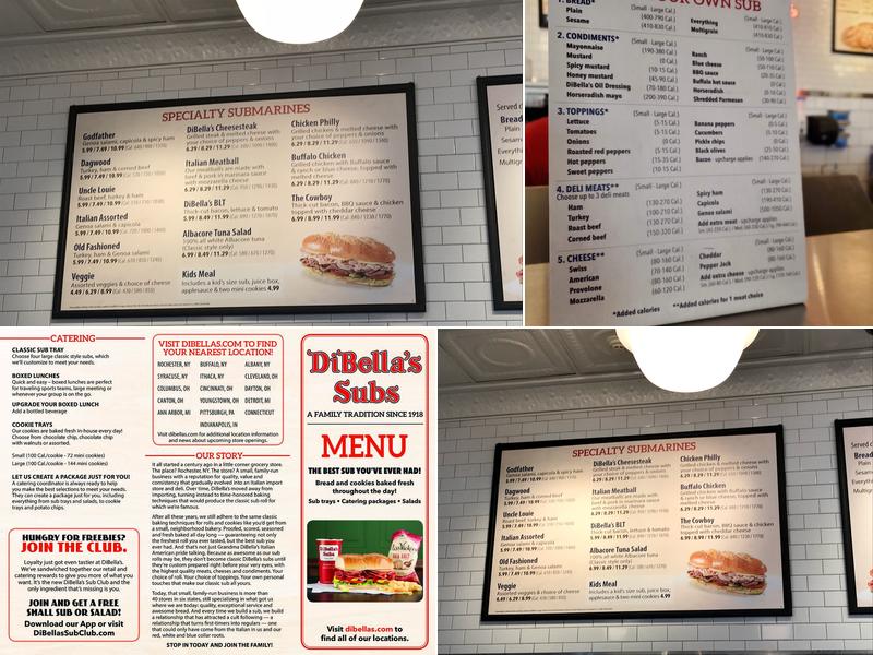 DiBella's Subs Menu