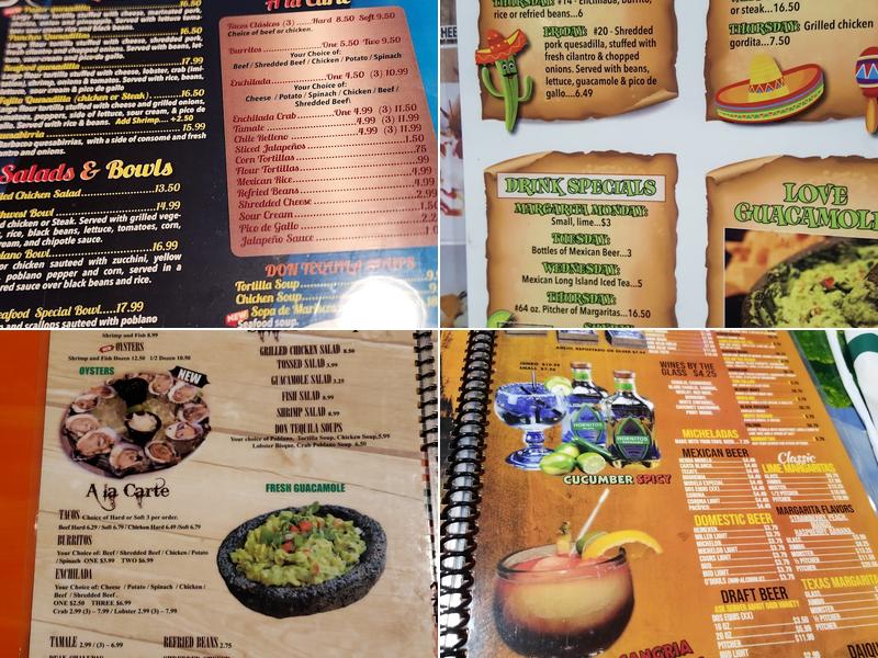 Don Tequila Mentor Menu