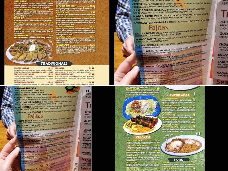 El Patron Mexican Grill & Cantina Menu
