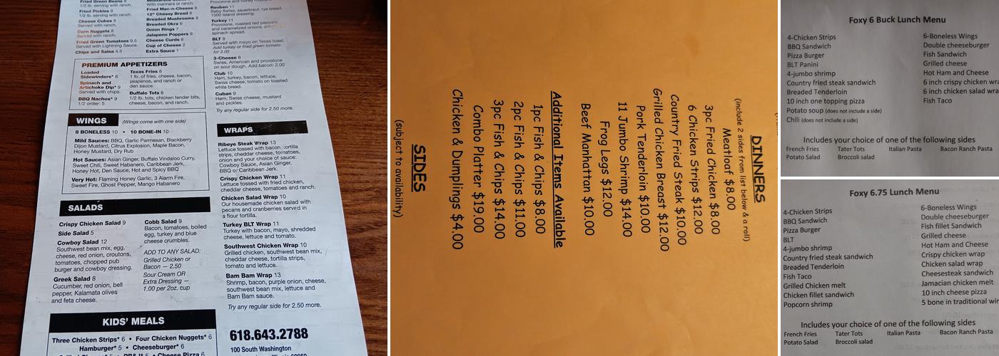 Foxy Menu