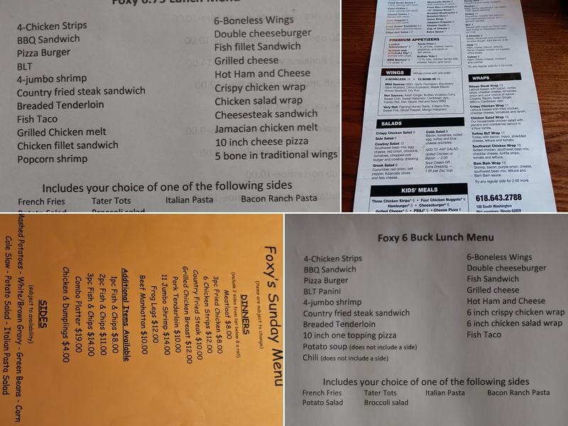 Foxy Menu