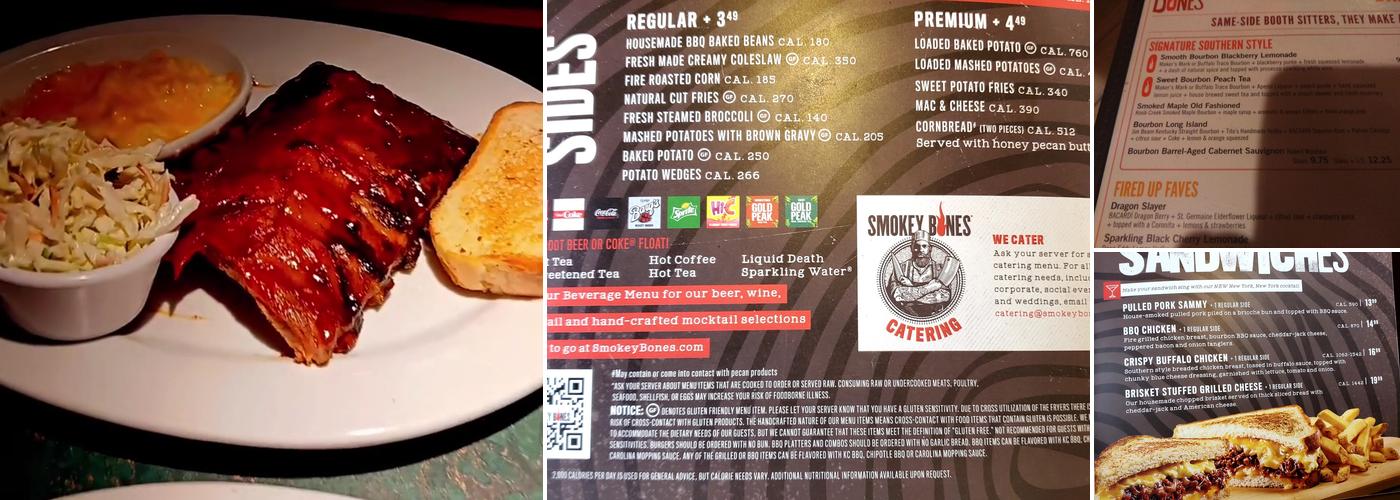 Smokey Bones Mentor Menu