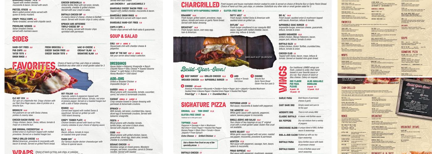 Panini's Bar & Grill Menu