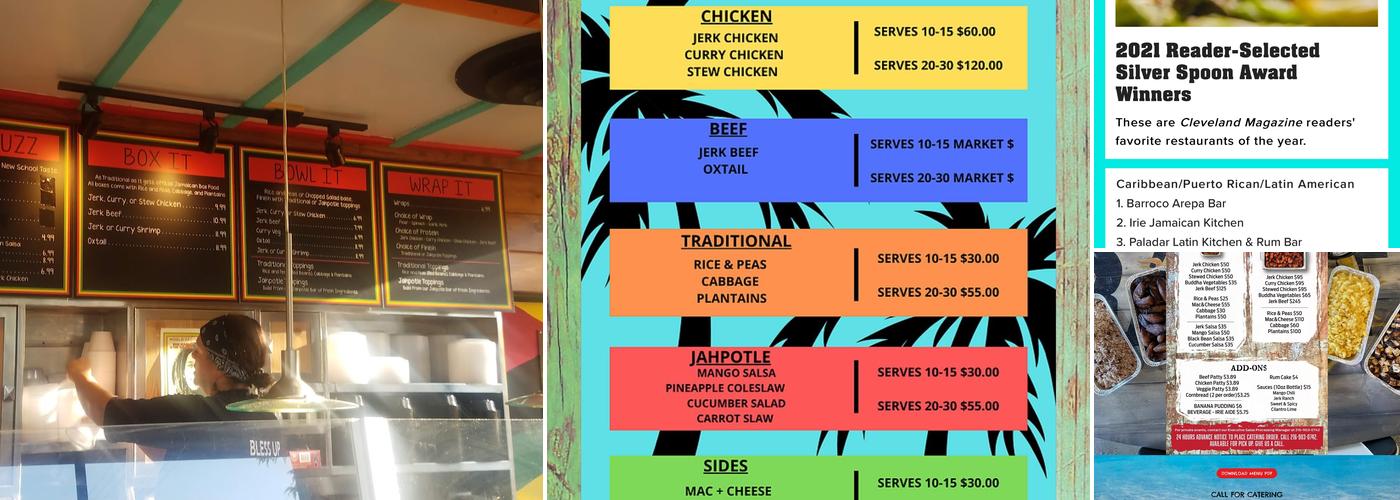 Irie Jamaican Kitchen Menu