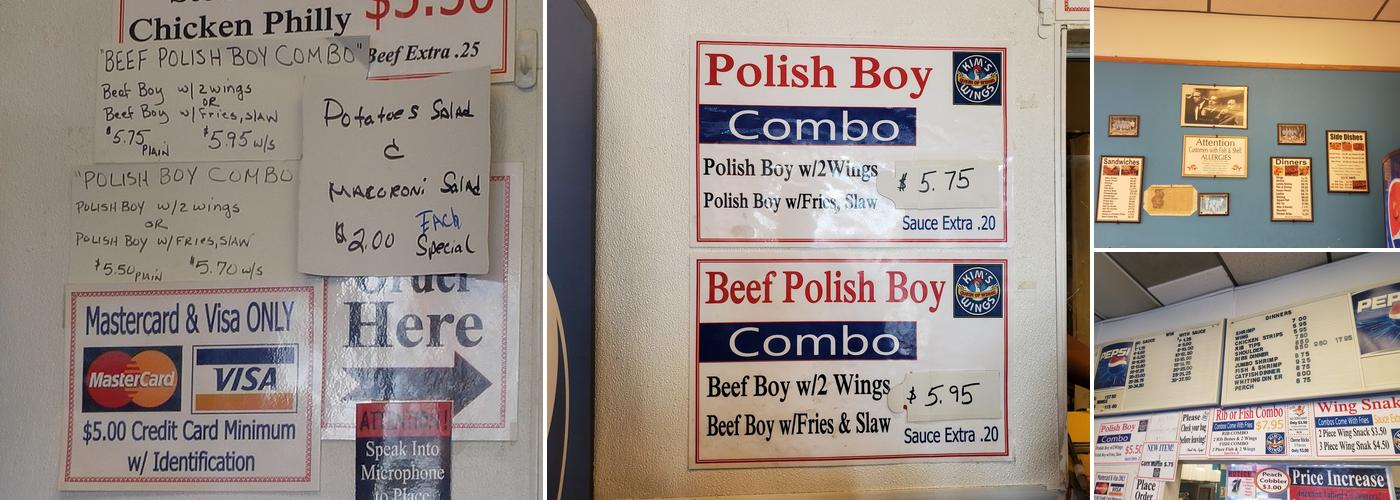 Kim's Wings Menu