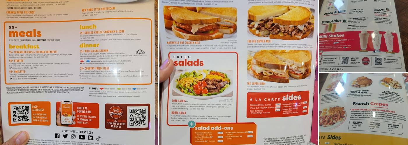 Denny's Menu