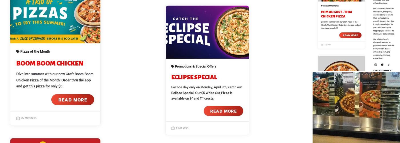 Rapid Fired Pizza Menu