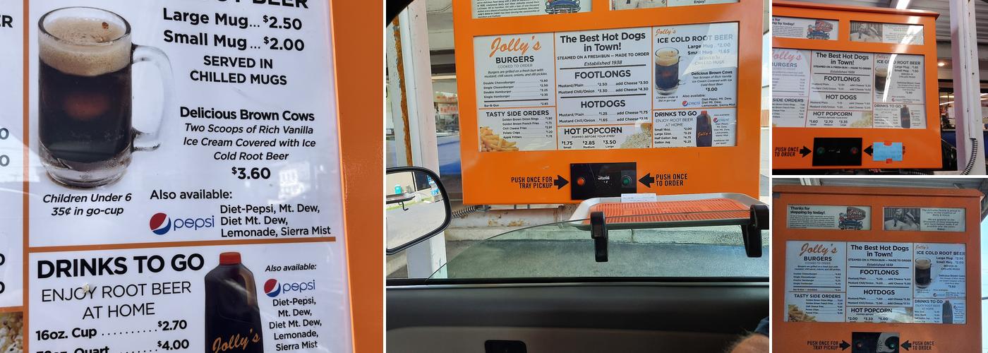 Jolly's Drive-In (East) Menu