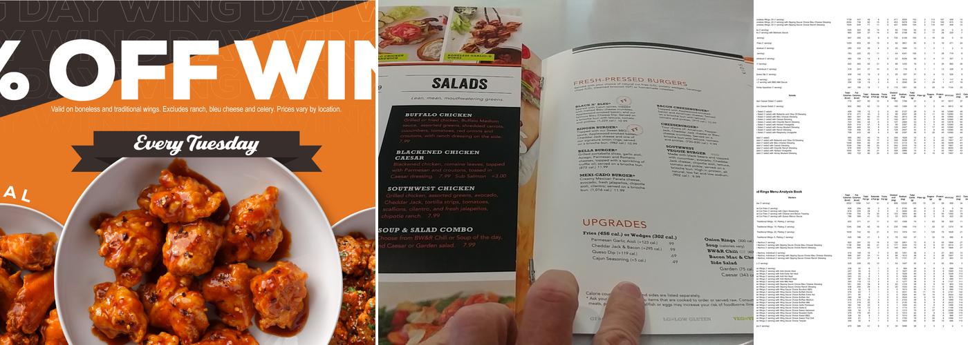 Wings and Rings Menu