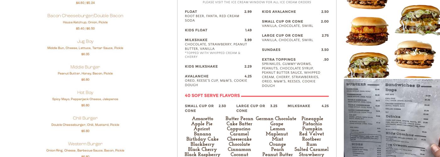 The Jug Menu