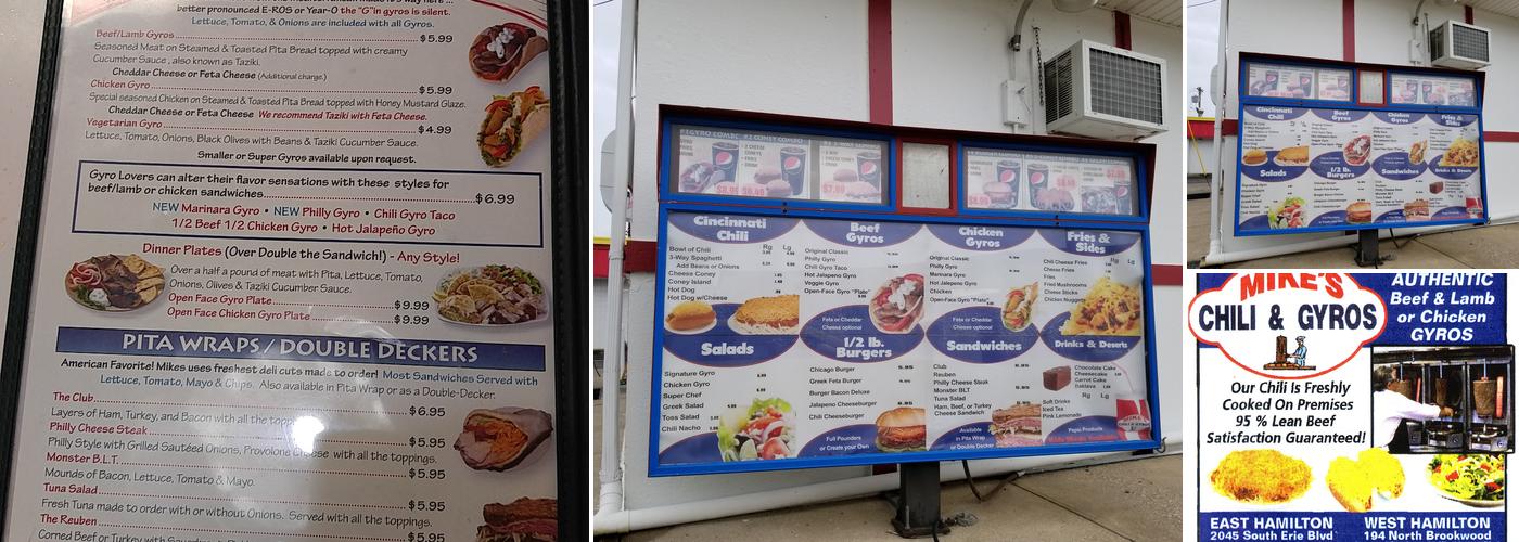 Mike's Chili & Gyros Menu