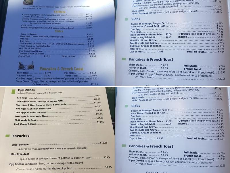 Cracked Egg Cafe Menu