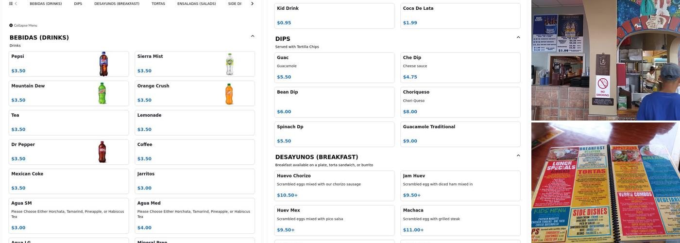 Taqueria Mercado Menu