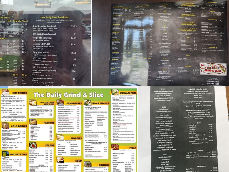 Daily Grind Gourmet Coffee Co Menu