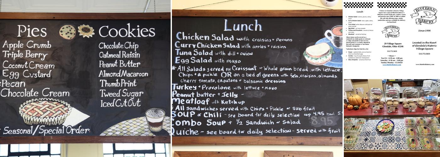 Bluebird Bakery Menu