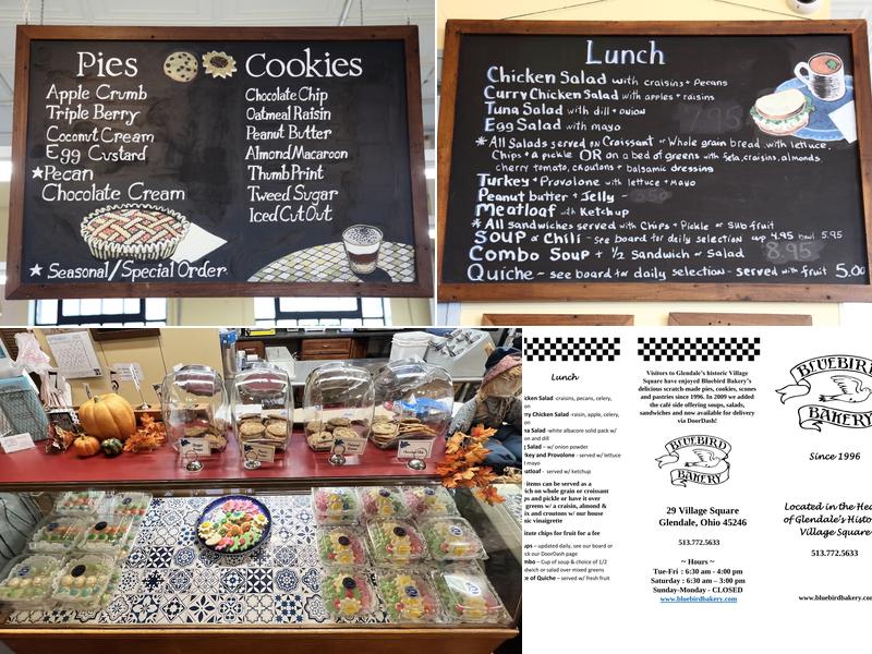 Bluebird Bakery Menu