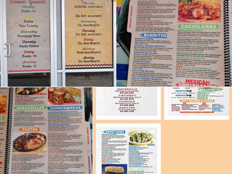 La Pinata of Hamilton - Mexican Grill & Bar Menu