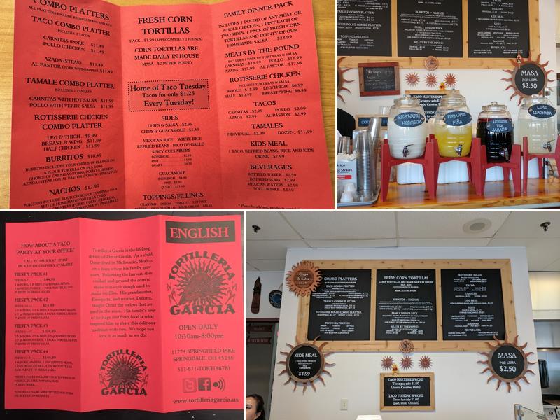 Tortilleria Garcia - Springdale Menu