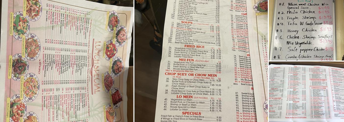 Panda Garden Menu