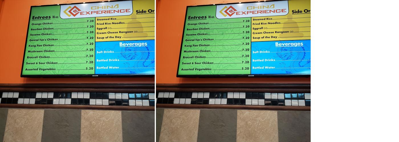 China Experience Menu