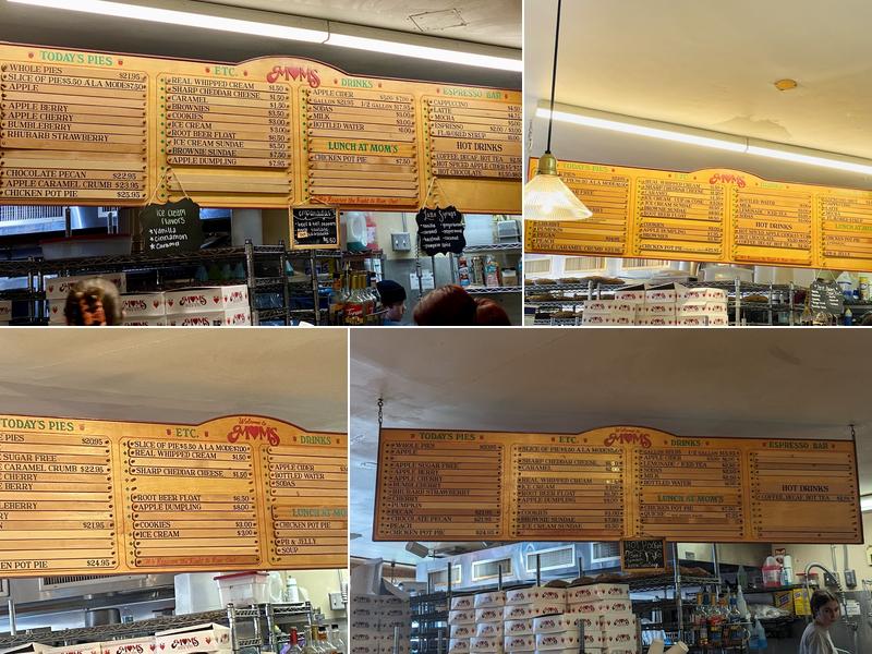 Mom's Pie House - Julian Menu