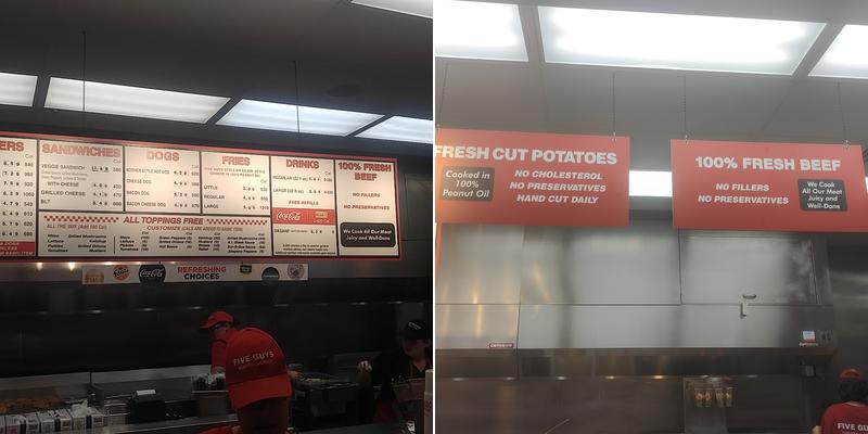 Five Guys Menu