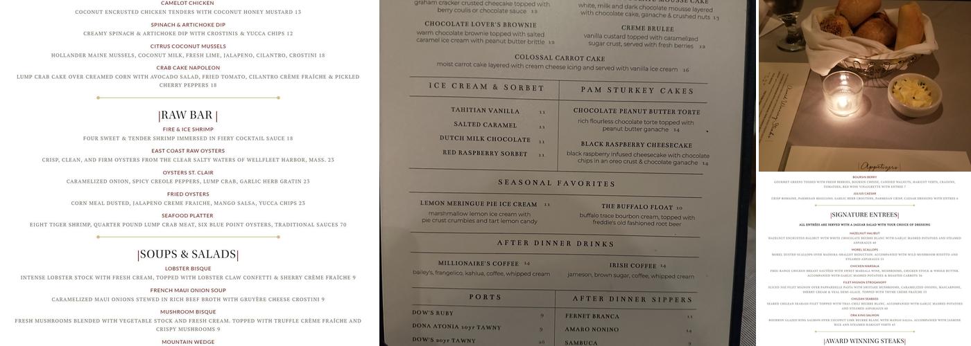 Jag's Steak & Seafood Menu