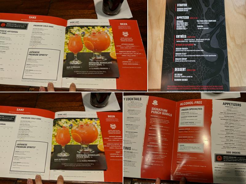 Benihana Menu