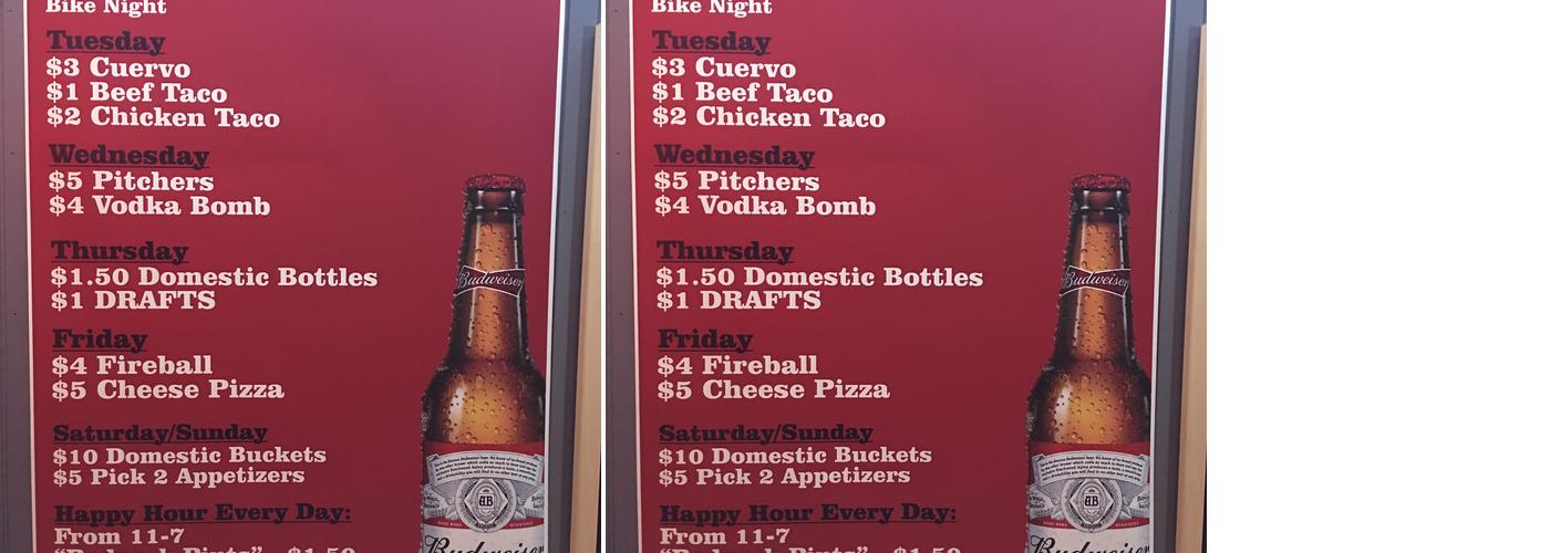 LugNutz Bar and Grill Menu