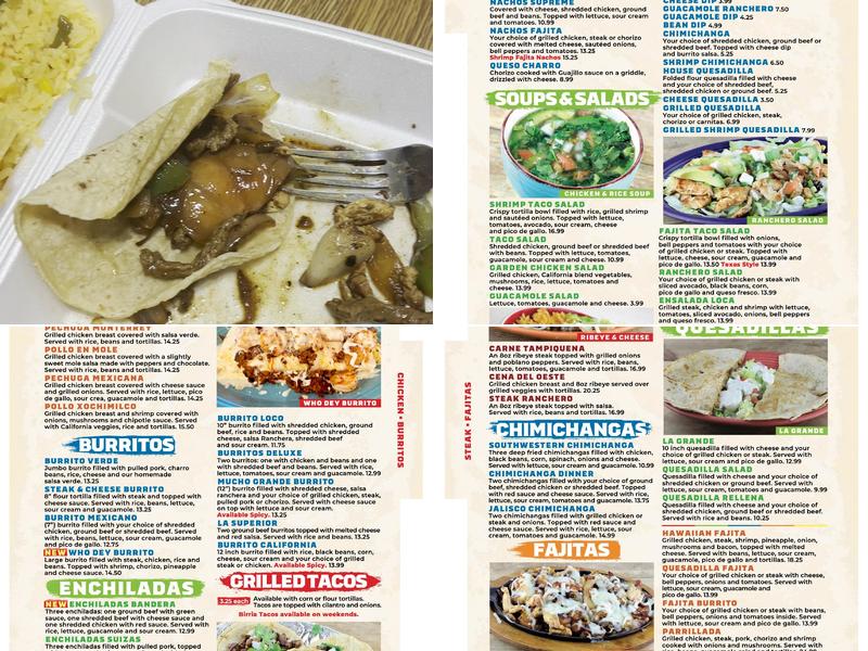 La Piñata Mexican Grill & Bar Menu