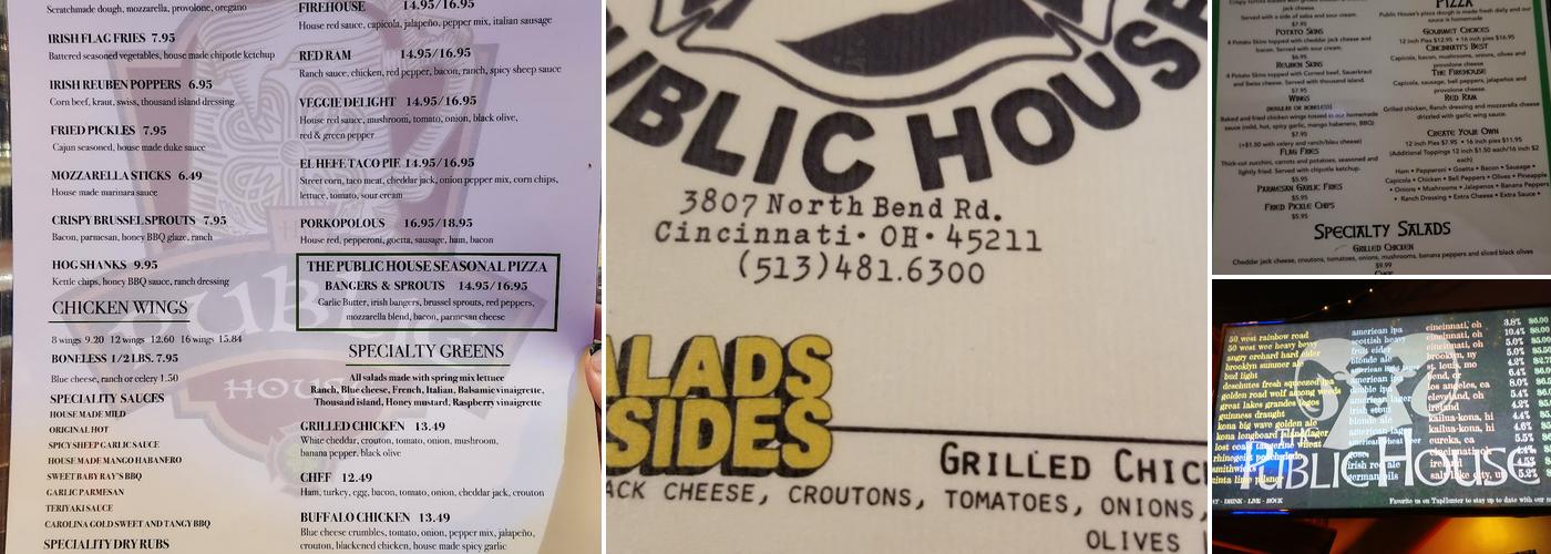 The Public House Menu