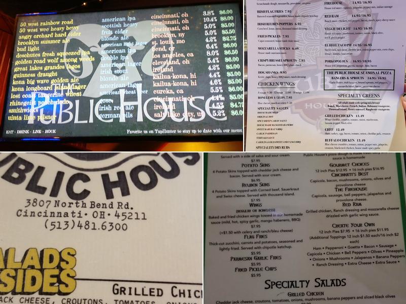 The Public House Menu