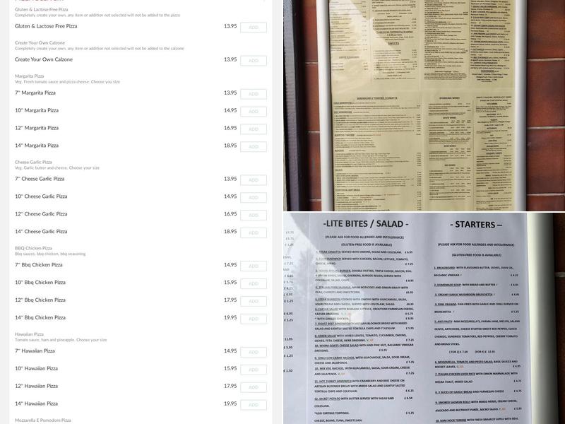 Guner'o - Bistro / Cocktail bar / Takeaway. Menu