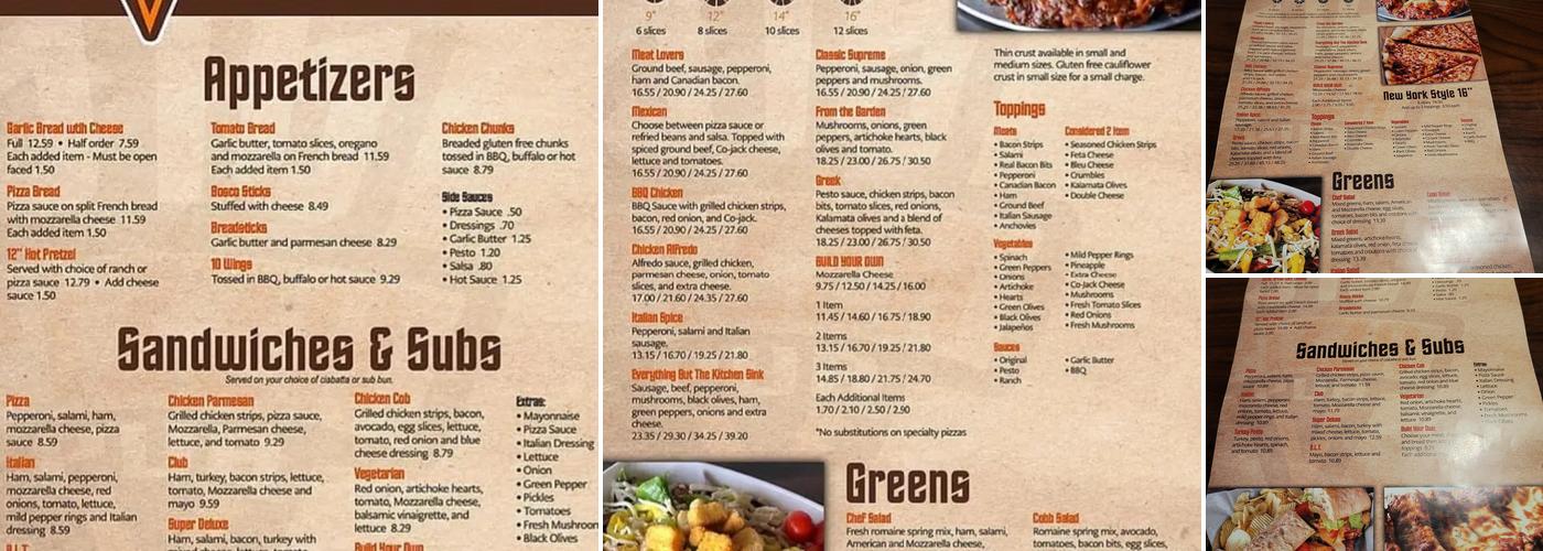 Pizza Pub 516 Menu