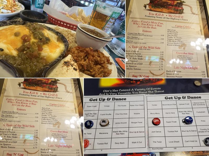 Oler's Bar & Grill Menu